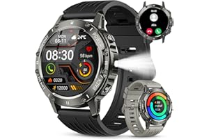 KIMEAG Smart Watch for Men Fitness Tracker: Bluetooth Waterproof Make Answer Call Digital Mens Watches Running Smartwatch for Android Phones iPhone Samsung Compatible Step Pedometer Sleep Heart Rate Monitor