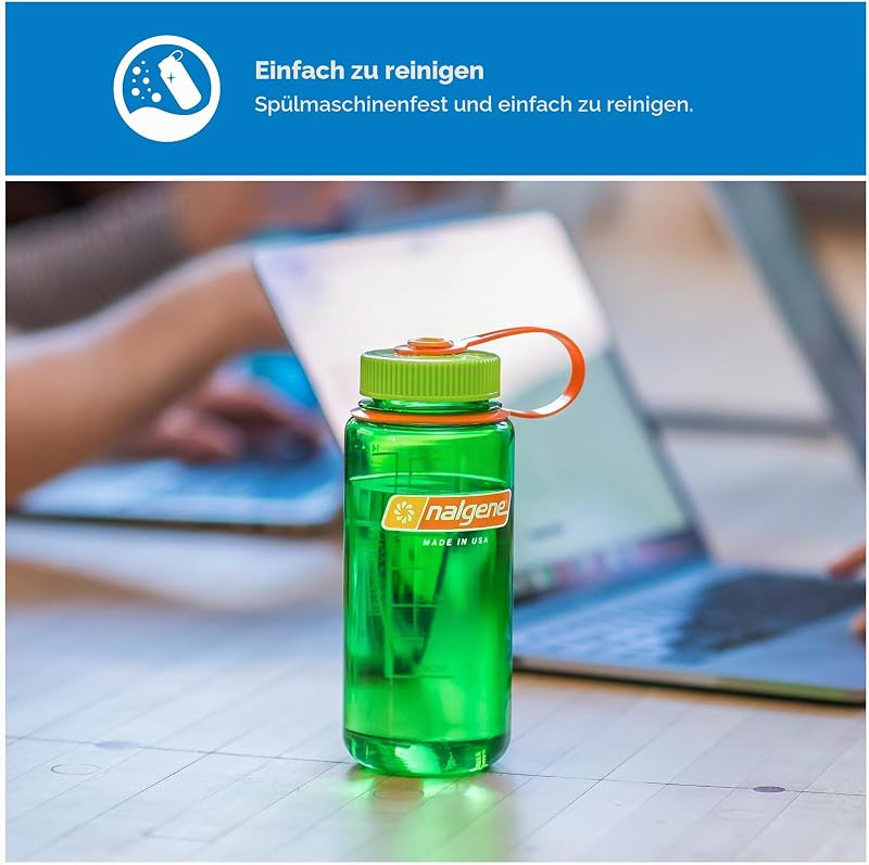 Wasserflasche – Leichte Sustain Tritan BPA-freie, bruchsichere Flasche für Rucksackreisen, Wandern, Fitnessstudio, 473 ml, breite Öffnung, Kornblumenblau, 16 oz