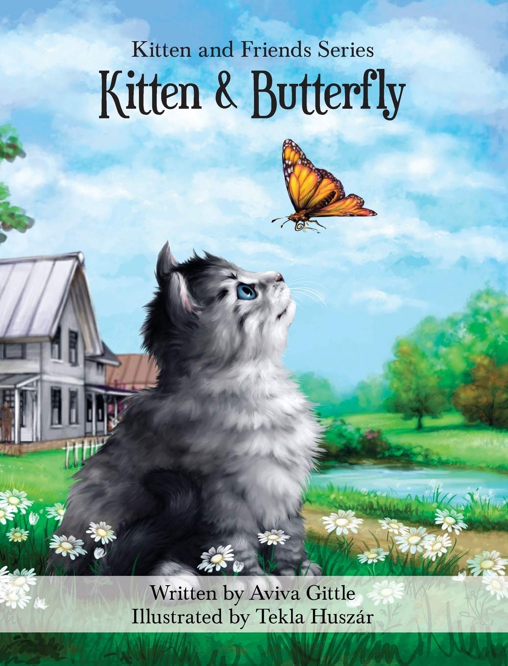 kitten with butterfly