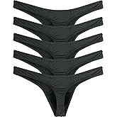 iKingsky Men's Thong Underwear Sexy Low Rise T-Back Under Panties