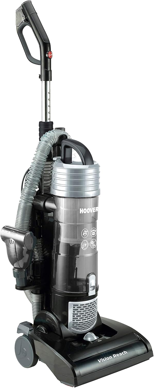Hoover 39100502 Vision Reach 31 VR 10, Bürstsauger für alle Hart-und Teppichböden, 5-fache Florhöhen-Einstellung, geeignet, 3 liters, Schwarz