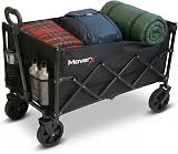 MoverX 150L Festival Trolley on Wheels Folding Wagon Black view 8
