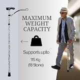 Life Healthcare Folding Walking Stick Adjustable Height Lightweight Aluminium view 8