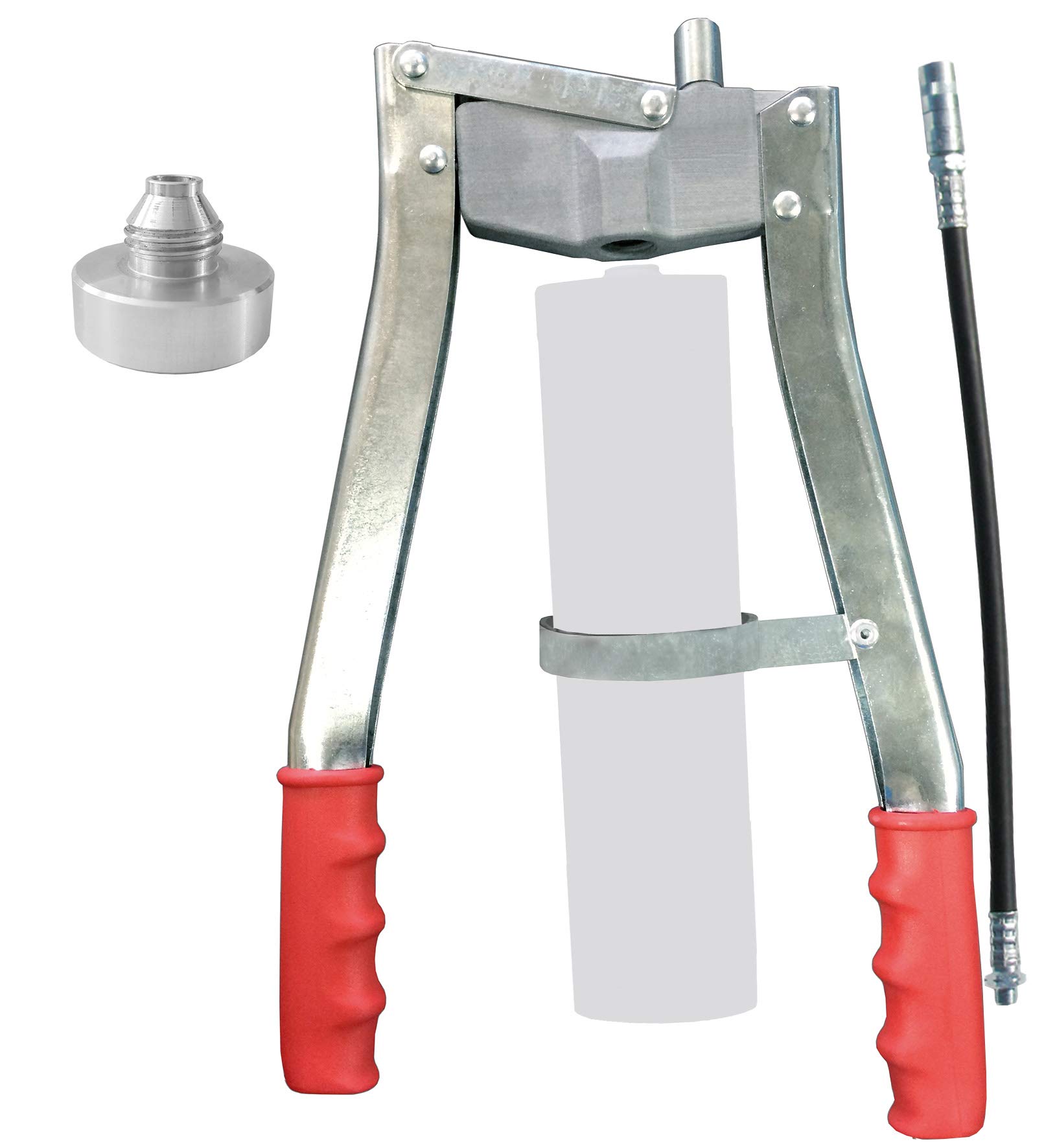Samoa - Hallbauer Professional Two-Hand Lever Grease Gun PZP; cartridges 400/500 g; Material: Steel; Powder-Coated - 41037000