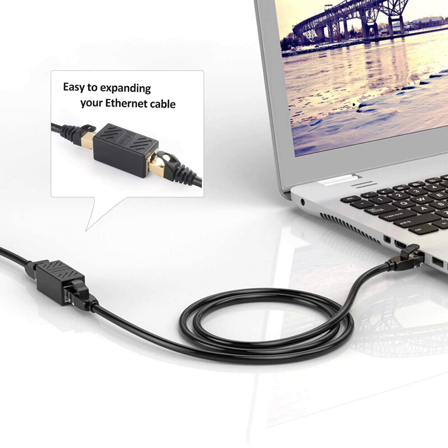 Smalloo RJ45 Coupler Cat8 Cat7 Cat6 Cat5e 1 to 1 LAN Ethernet Cable Extender Adapter Female to Female（10Pack）: Industrial & Scientific