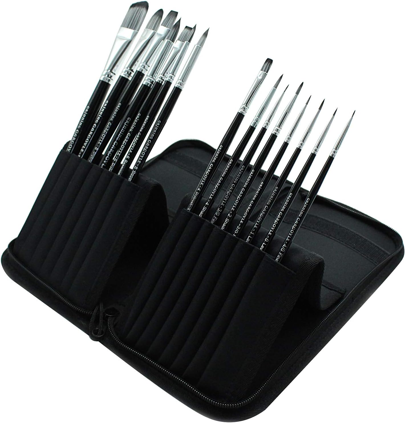 Acrylic Hobby Miniature Paint Brushes, 15 Precision Model Painting Brushes for Roleplaying Games and Wargaming Figures