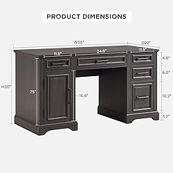 JXQTLINGMU 58 Inch Large Computer Desk with