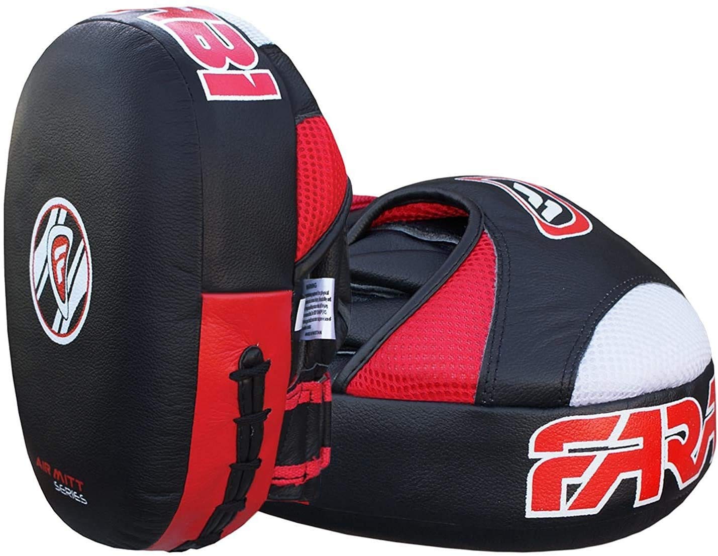 Farabi Sports Boxing Pads Real Leather Air Boxing Mitts MMA Muay Thai Punching Kickboxing Focus Pads with Pair