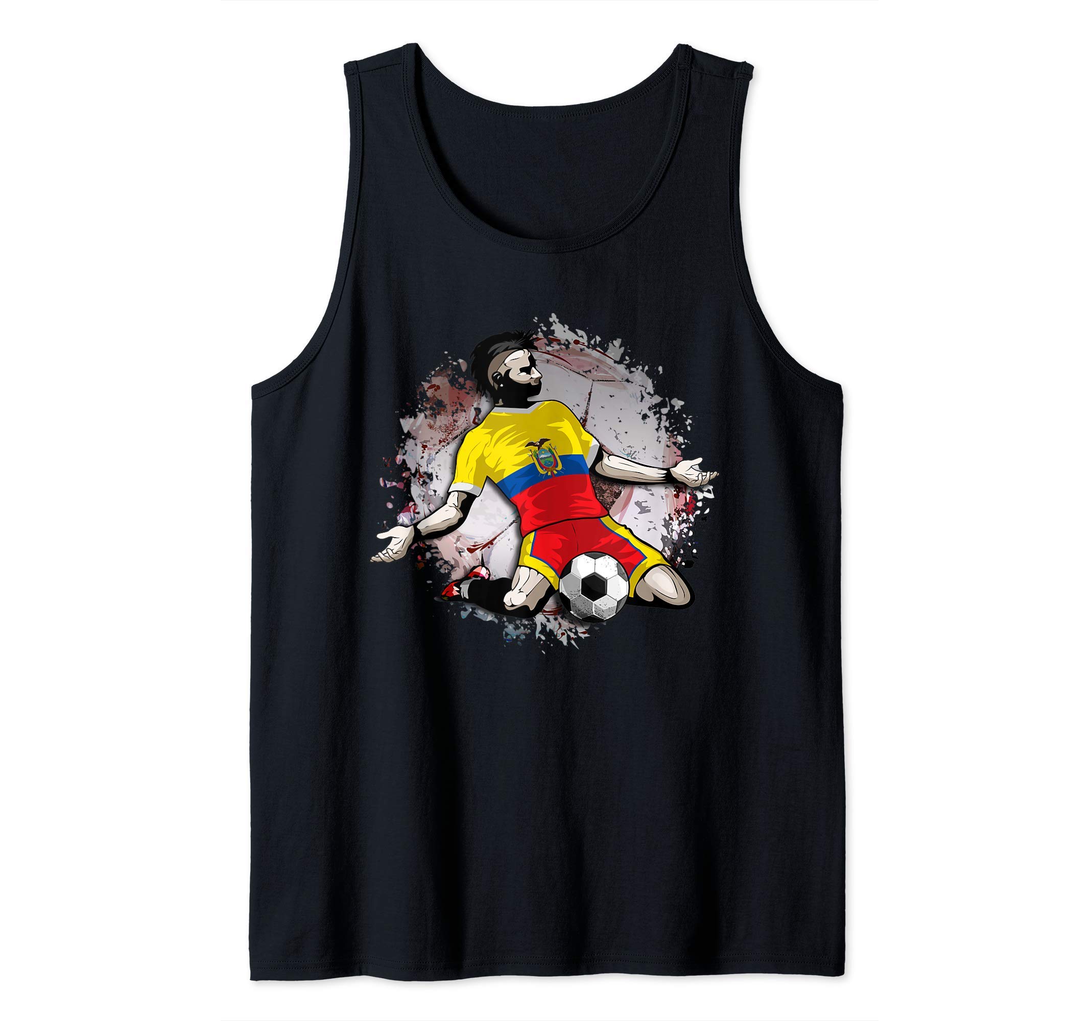 Ecuador Soccer Ecuadorian National Flag Football Lovers Art Tank Top