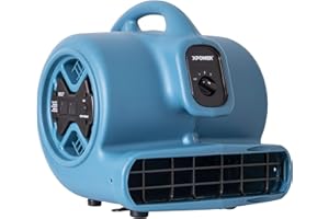 XPOWER POWER P-600A Pro 1/3HP 2600 CFM Centrifugal Air Mover, Carpet Dryer, Floor Fan, Blower, for Water Damage Restoration, Janitorial, Plumbing, Home Use