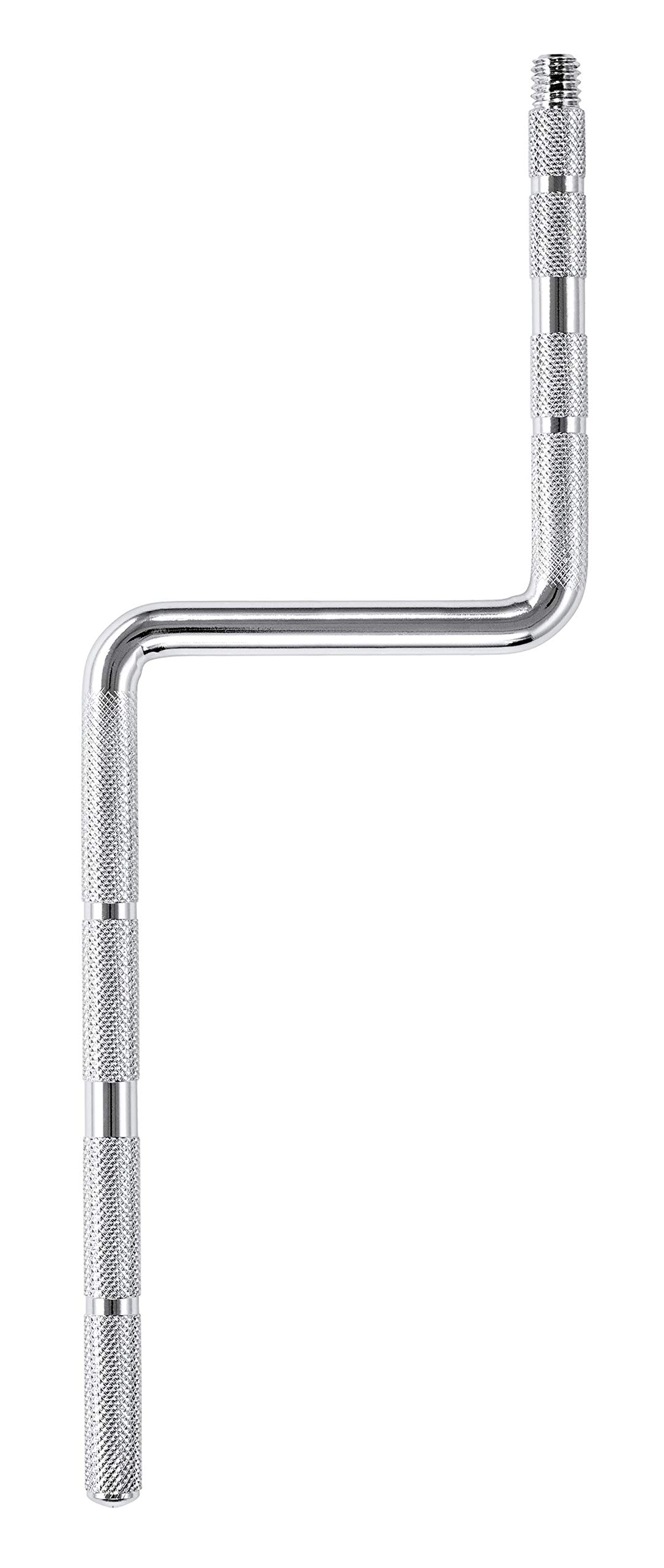 Meinl Percussion Rod Angled Rod - Angled Rod - Z-Shape - Threaded Tip for 0.375 Inch Thread - Steel, Chrome Plated (MC-TR3)