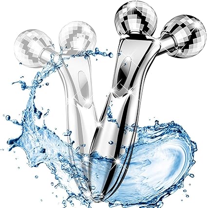 Amazon 美顔ローラー マッサージ 美顔器 小顔ローラー リファ 美容 ポーチ レディース ダーマローラー 痩せる 美肌3d美容器 美顔 ローラー 防水 防水 マイクロカレントシルバー Anwenk 美顔器 美容器 通販