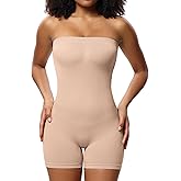 Narecte Women's Shapewear Bodysuit Tummy Control Butt Lifting Body Shaper Strapless Shapewear Corset Seamless Shapewear