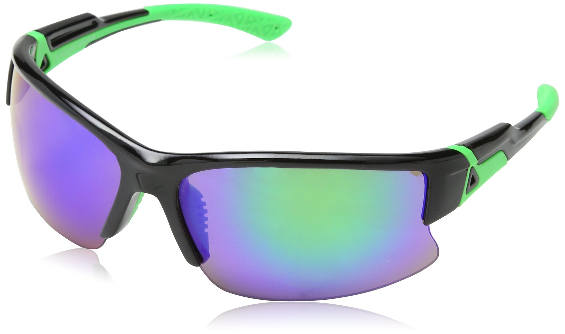 Eyelevel Pinnacle Sports Sunglasses for Men - Black/Green Men’s Sunglasses - With UV400 Protection & CAT3 Lens
