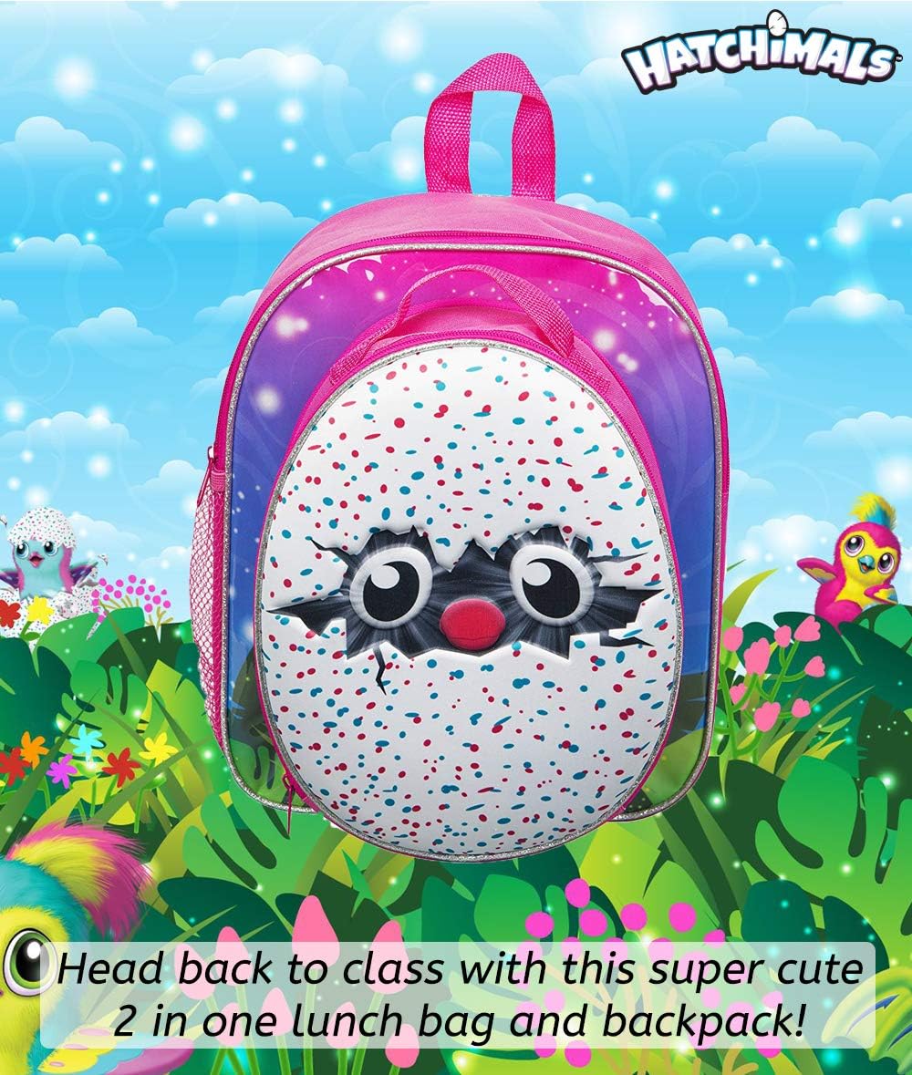 hatchimal backpack and lunchbox