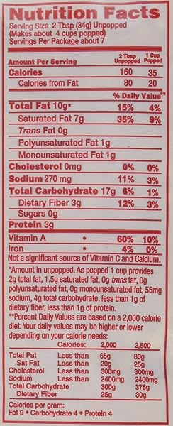 PERFECTWARE 8OZ POPCORN PORTION PACKS- CASE OF 36 PACKS