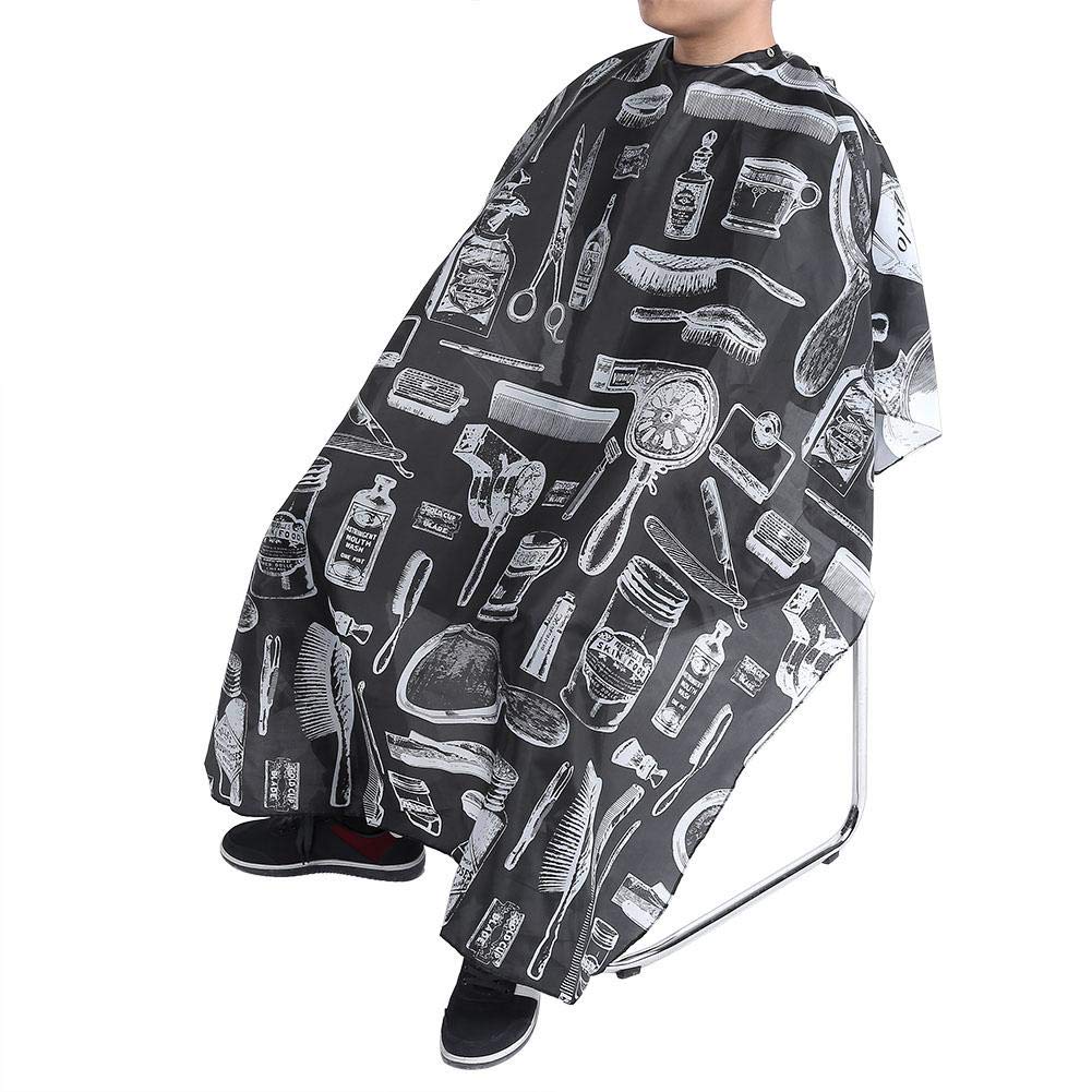 Haircut Hairdresser Cape Cloth Apron, 3 Patterns Waterproof Salon Hairdresser Fabric Hair Cutting Stylist Dress Barber Cape Stretch Out Hand Waterproof Salon Barber Gown (30 x 24 x 1 cm Comb), Default