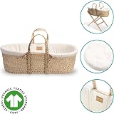 Clair de Lune Organic Palm Moses Basket Natural Cream 75x28 cm view 5