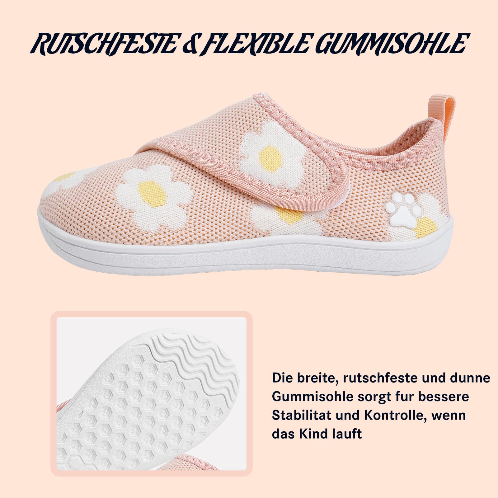 IceUnicorn Baby Barfußschuhe Lauflernschuhe Breite Kleinkind Jungen Mädchen Hausschuhe Kinder Barfussschuhe Sneaker Babyschuhe Anti Rutsch(Pink, 26EU Weit) 7
