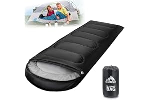 MEREZA Sleeping Bag for Adults Mens, Cold Weather Sleeping Bags XL Queen Size Sleeping Bag with Compression Sack for All Seas