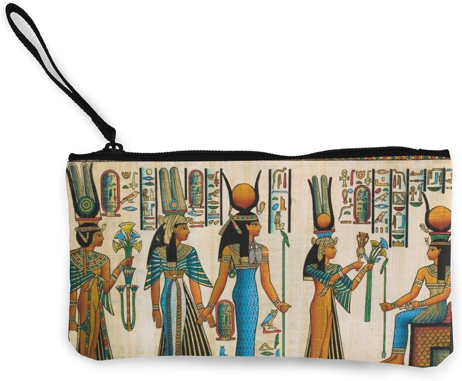 Women In Ancient Egypt Canvas Coin Purse,Travel Makeup Pouch Cash Bag