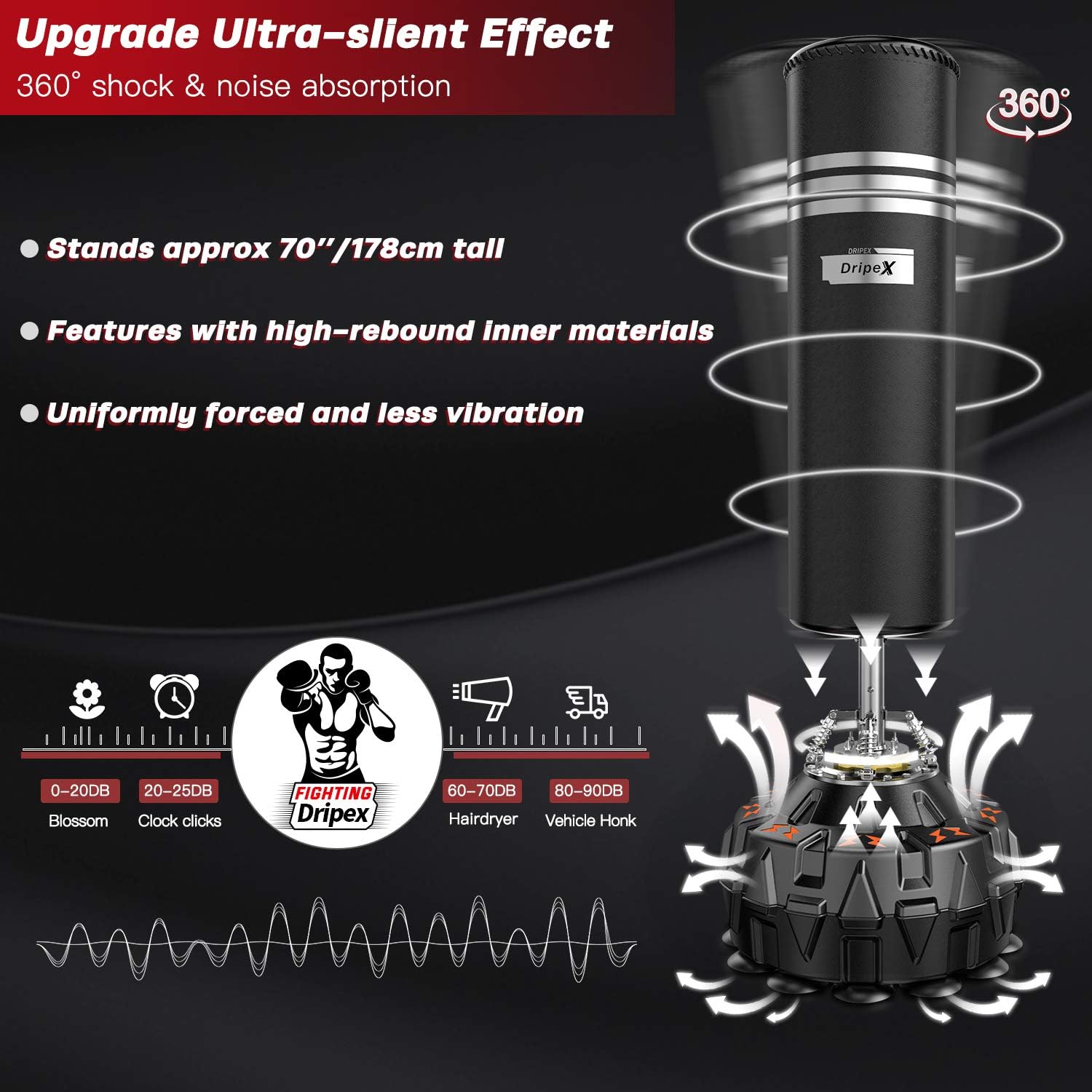 dripex freestanding punching bag