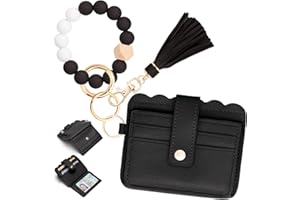 Lostars Wristlet Wallet for Women with Keychain – RFID Card Holder Small Wallet Wristlet with Key Ring