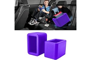GUYEMNAT 2 Pack Silicone Seat Belt Buckle Holder, Seat Belt Buckle Booster for Kids, Durable Silicone Material, Easy Access to The Buckles of Rear Seats, Car Accessories, Suitable for Most Car Models (Purple)
