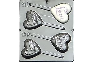 Love on a Heart Lollipop Chocolate Candy Mold 218