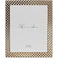 Lawrence Frames Diamond Pattern Polished Metal Picture Frame, 8x10, Gold