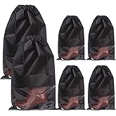 DIOMMELL Set of 6 Tall Boot Bags for Travel Non-Woven with Rope for Women Large Shoe Protector Cover Storage Organizers Pouch