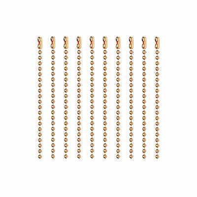 Buy Ball Chain Number 3 Copper Ball Chain 30 Inch Beaded Chain Necklace 2 4 Mm In Diameter 10 Pcs With Attached Connector Online In Indonesia B01n2y2kbs