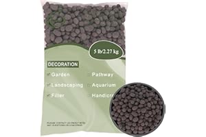 Ausluru 5LB LECA Explanded Clay Pebbles, 14-16mm Lightweight Clay Aggregate for Hydroponic Growing, Premium Grow Media for Orchids, Aquaponics Plants and Horticultural Drainage, Black