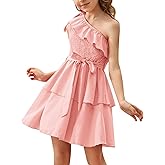 Danna Belle Girls Party Dress One Sleeve Spring Summer Birthday Dresses Size 5-14