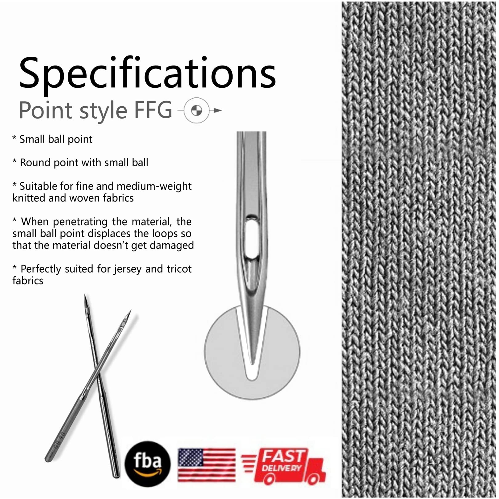 Groz-Beckert 80 PCS GROZ-BECKERT DBXK5 Needle FFGBall Point 20 PCS of Each Size (7010) (7511) (8012) (9014) Embroidery Sewing Machine Needles Compatible with Tajima Barudan SWF Feiyue Feiya