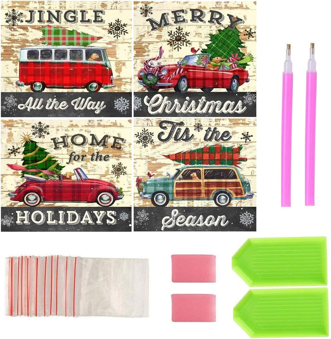 Amazon.com: BeAhity 4 Pack Christmas DIY Diamond Painting by Number Kit
