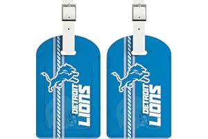 AYYQHC 2 Pack Leather Football Sport Fan Luggage Tag for Suitcase and Bag，Blue Color Design Travel Suitcase and Bag Tag with Privacy Flap Address Labels