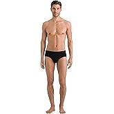 HANRO Men's Cotton Essentials Brief 73101, All Black, Large