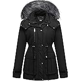 GGleaf Women's Quilted Winter Coat Warm Puffer Jacket Thicken Parka with Removable Hood (Available in Plus Size)