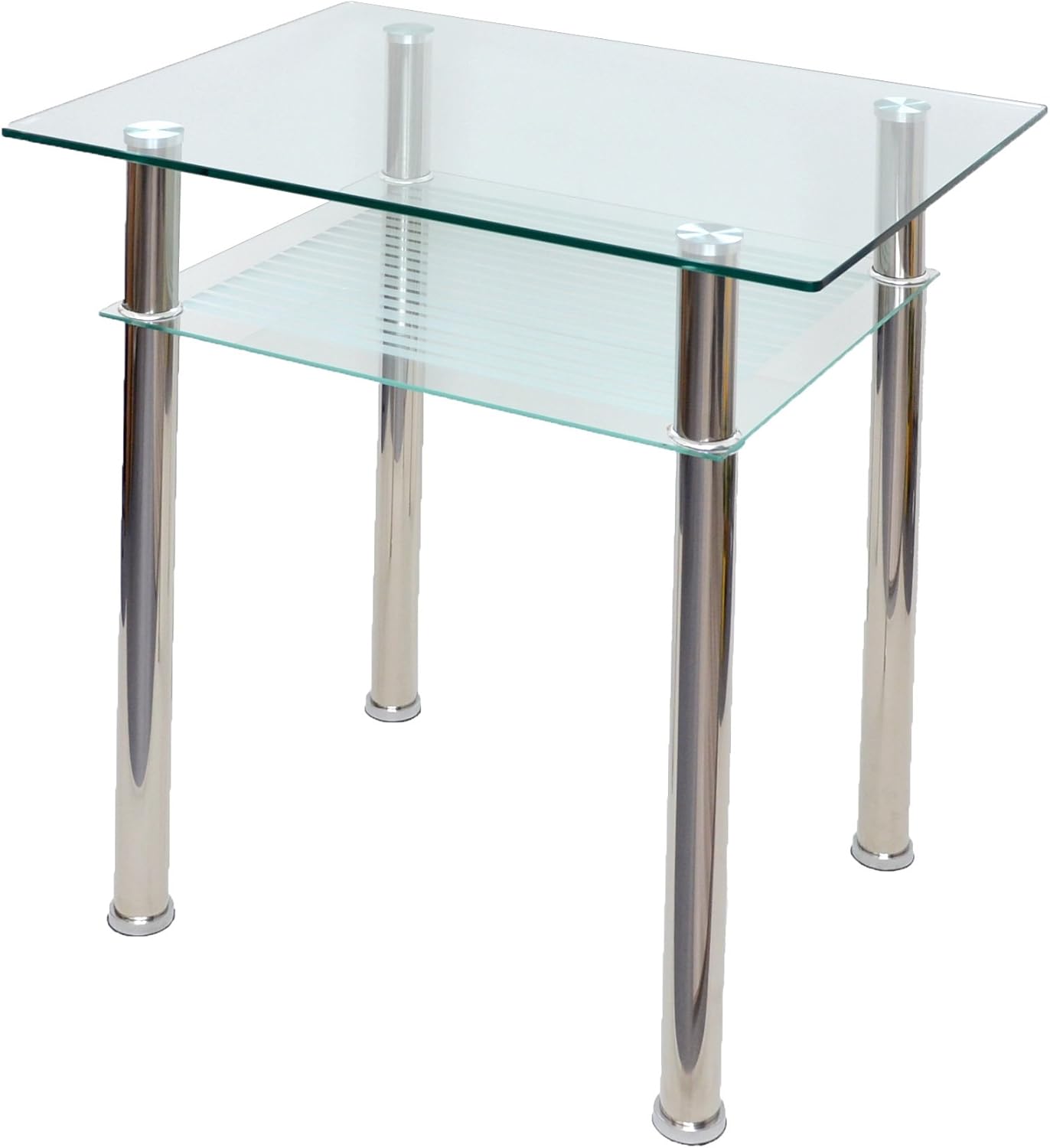 Table en verre Console ordinateur Table d'appoint 80 x 60 cm Verre