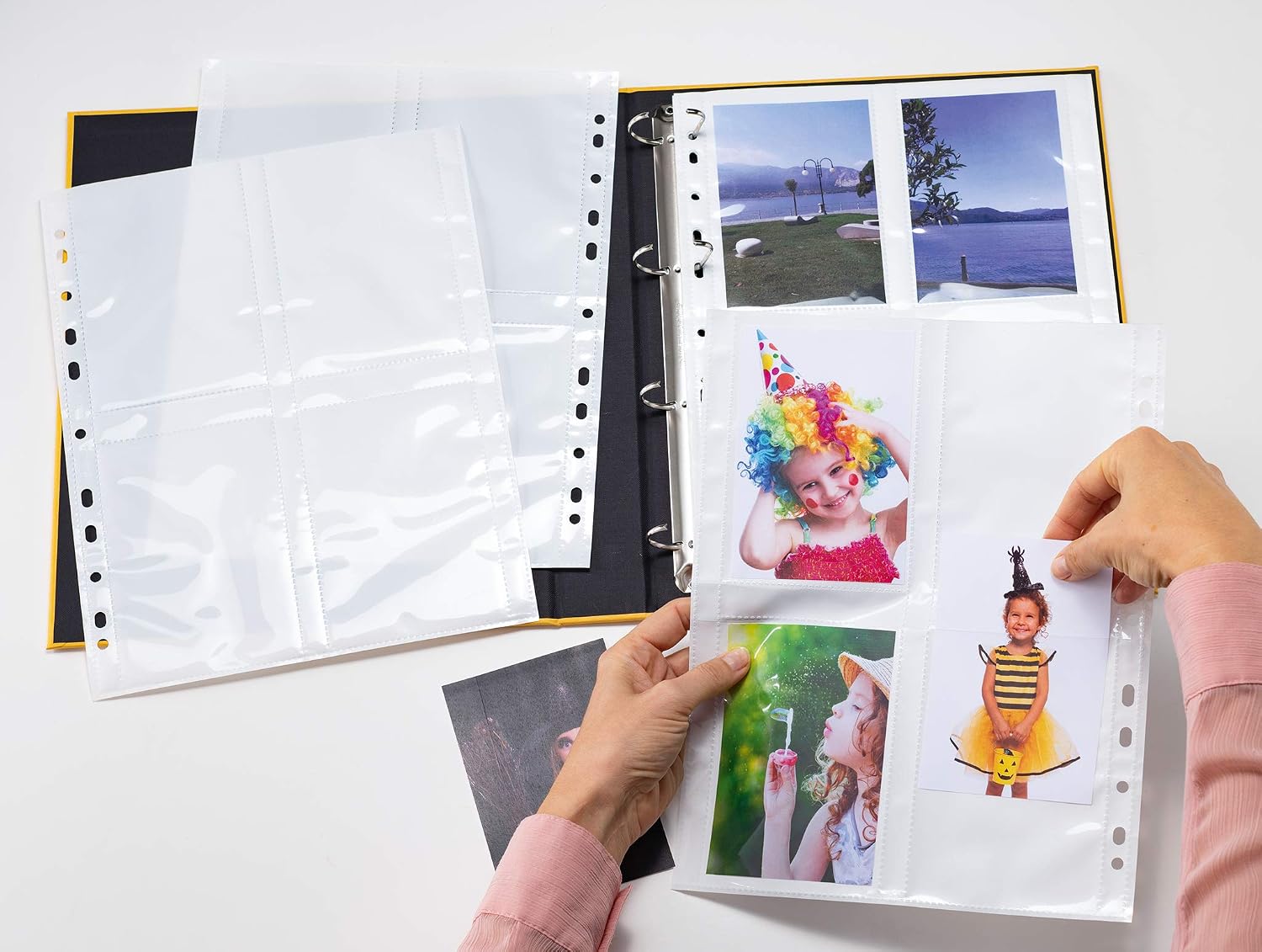 HERMA Photo Pockets for Ring Binder Albums Acid Free, 9 x 13 cm Portrait Format, 2000 Pockets, White - Image 4