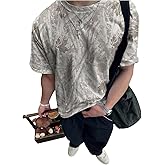 RoseSeek Men's Big and Tall Camo Shirt for Men Short Sleeve Y2k Camouflage Hunting T Shirt Graphic Tees