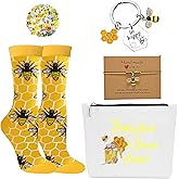 HIGHTERTON 5 Pcs Bee Gifts for Women, Novelty Party Present For Bee Lover,Daughters, Granddaughters, Nieces, Sisters, Friends