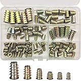 ESDInCtl 100 Pieces M4/M5/M6/M8/M10 Zinc Alloy Furniture Hex Socket Screw Insert