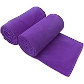 JML Microfiber Bath Towels, 2 Pack Extra Large Microfiber Towel for Body, 30" x 60", Oversized, Ultra Soft, Super Absorbent, Fast Drying, Perfect for Bathroom, Shower, Sauna, Yoga, Gym, Violet