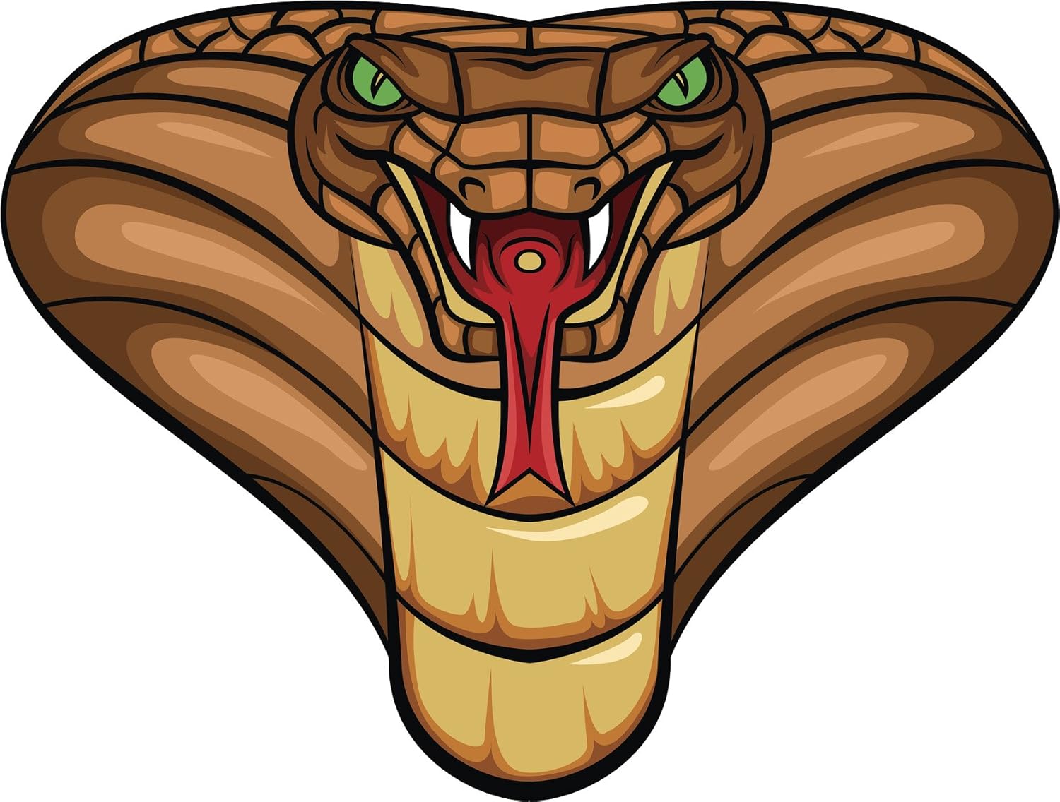 Amazon Com Divine Designs Simple Classic Hissing Cobra Snake Head Cartoon Vinyl Decal Sticker 12 Wide Automotive