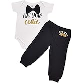 Baby Boys Girls 2pc Outfit Set Short Sleeve Bodysuit with Pants