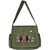 VODIU Personalized Pattern Messenger Bag Cute Canvas Crossbody Bags for Women/Men Shoulder Handbags Hobo Purses with Pockets