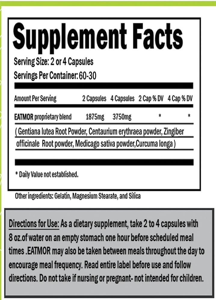 Eatmor Appetite Stimulant Weight Gain Pills for Men and Women