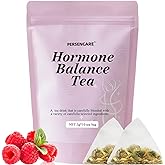Hormone Balance Tea for Women with Organic Spearmint & Red Raspberry Leaf | Natural Herbal Tea for Hormonal Support, PCOS Relief & Menstrual Cycle Comfort | Caffeine-Free, Natural Herbal Tea, Tea Bags​